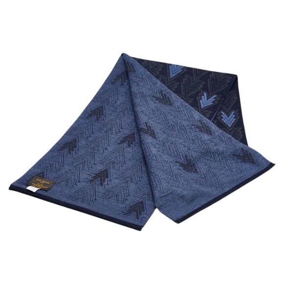 Louis Vuitton Echarpe Triple V Scarf M70031 Navy